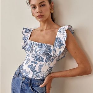 Reformation Rhode Linen Top